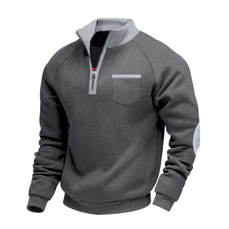 Callahan | Men's Quarter-Zip Sweater - Color:Dark Gray;Size:XS