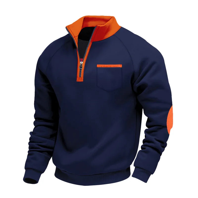 Callahan | Men's Quarter-Zip Sweater - Color:Navy Blue;Size:XS