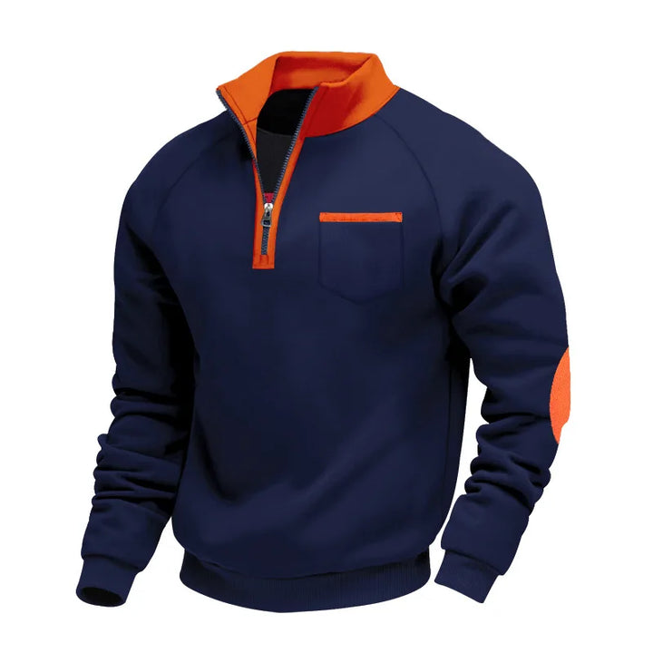 Callahan | Men's Quarter-Zip Sweater - Color:Navy Blue;Size:XS