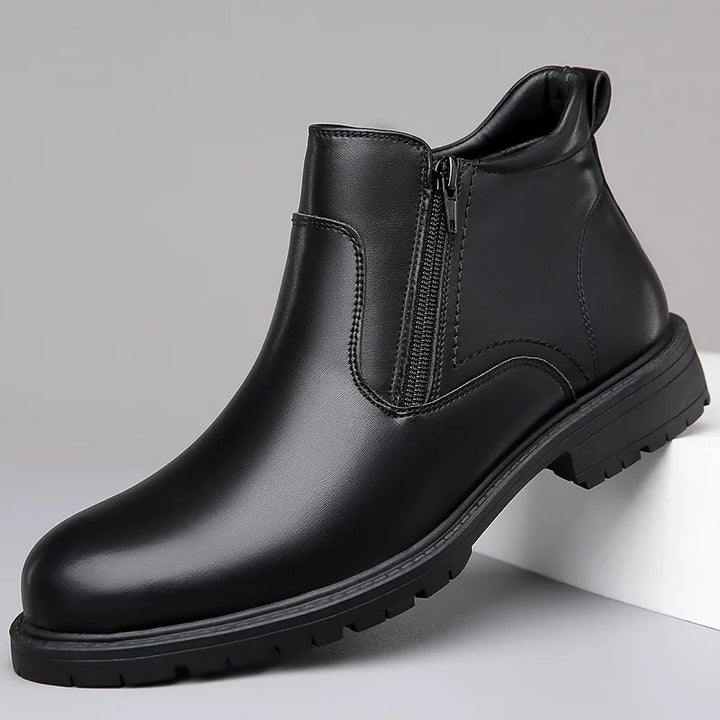 Callan | Men's Luxury Ankle Boots  - Color:Black;Size:38