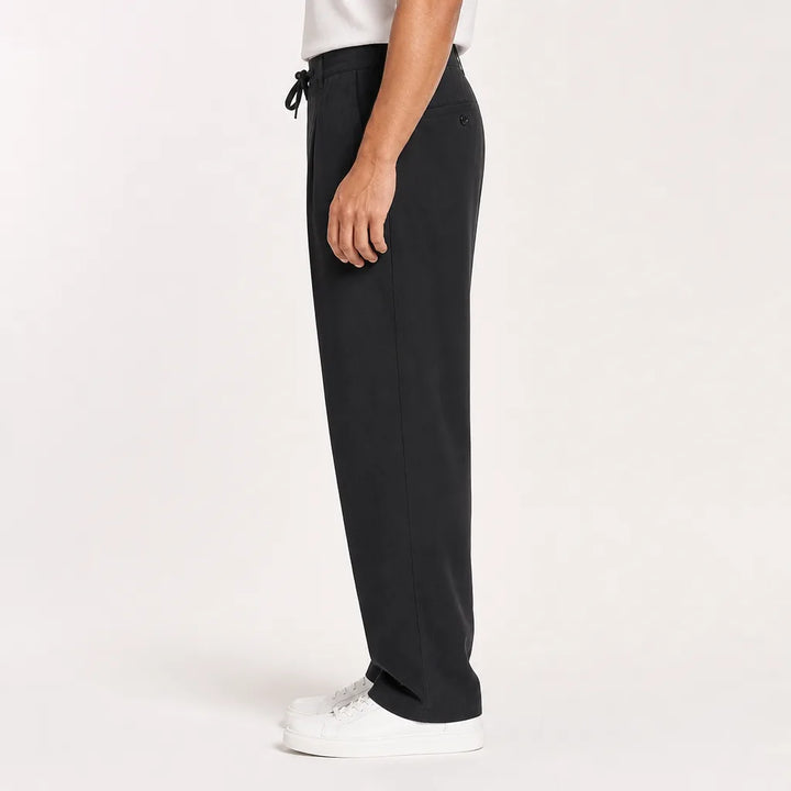 Men's Black Charlotte Linen Straight Pants