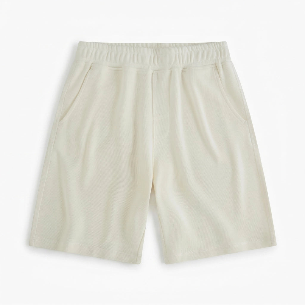 Calum Fleece Shorts - Color:White;Size:S