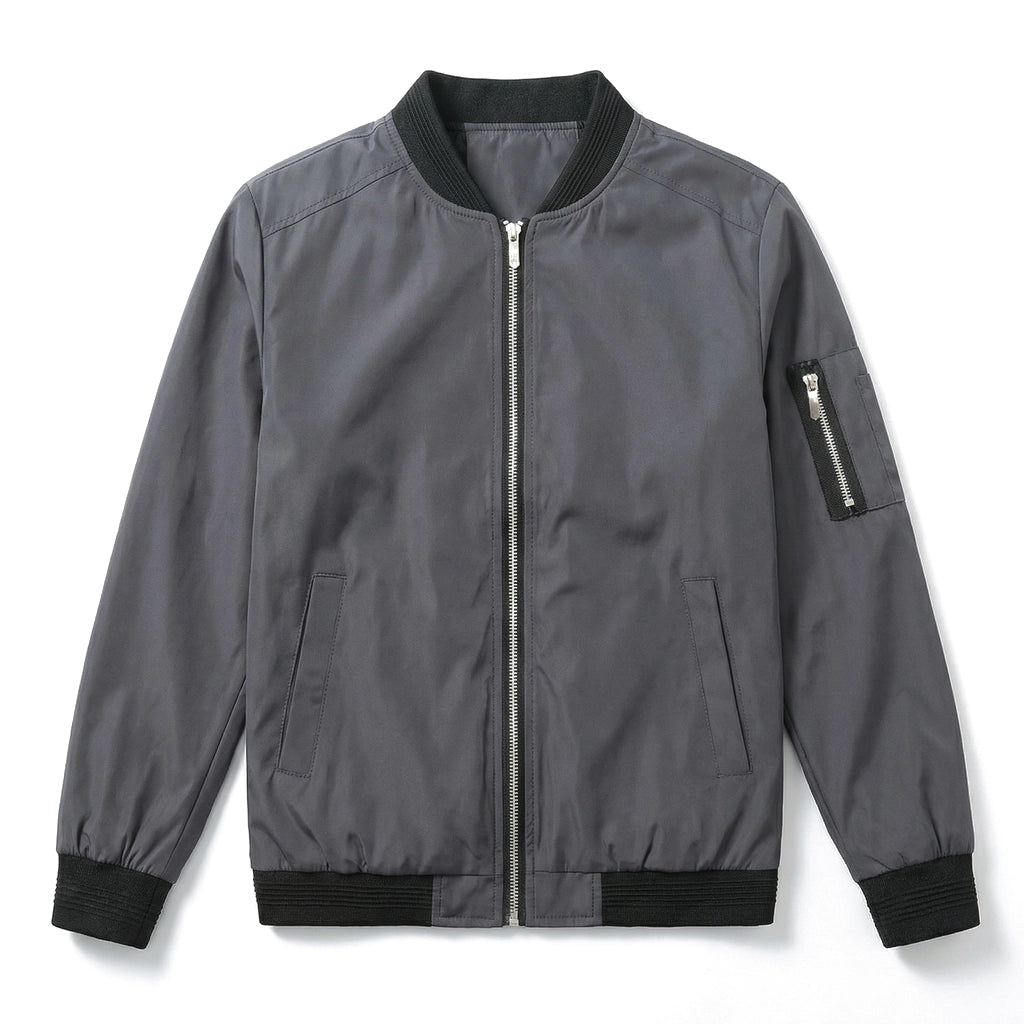 Calvin Bomber Jacket - Color:Dark Gray;Size:XS