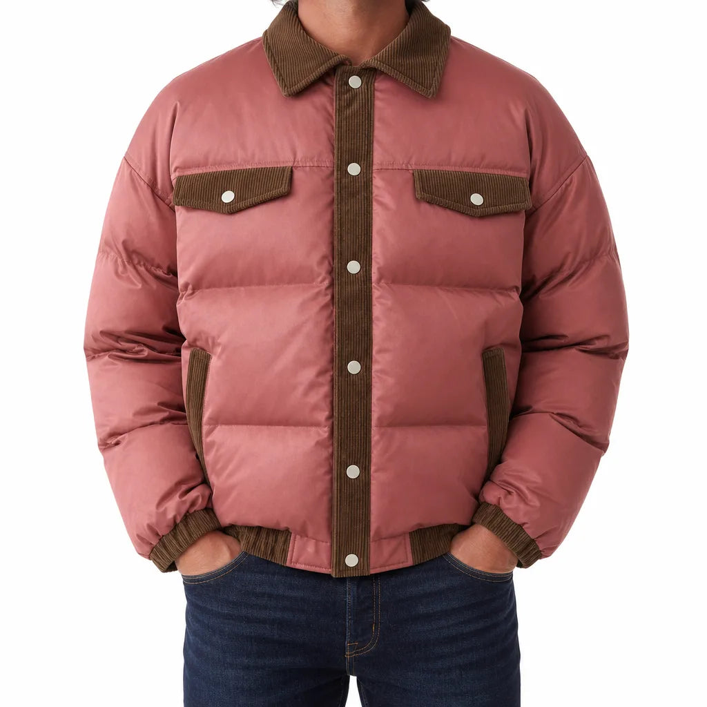 Men's Rose Calvin | Men's Corduroy Puffer Jacket -No match