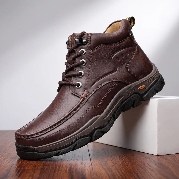 Men's Brown Porter Leather Walking Derbies