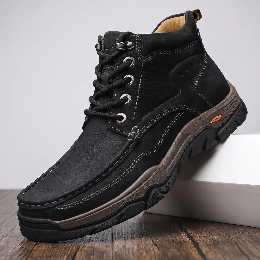 Men's Black Porter Leather Walking Derbies