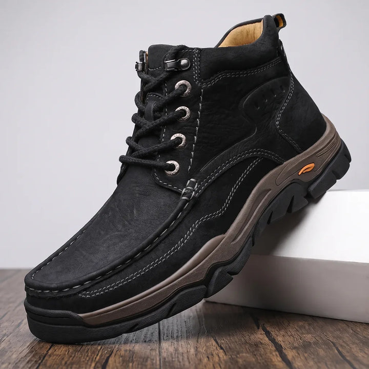 Men's Black Porter Leather Walking Derbies
