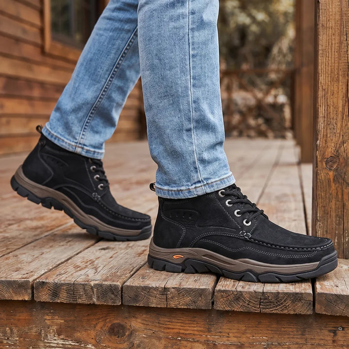 Men's Black Porter Leather Walking Derbies