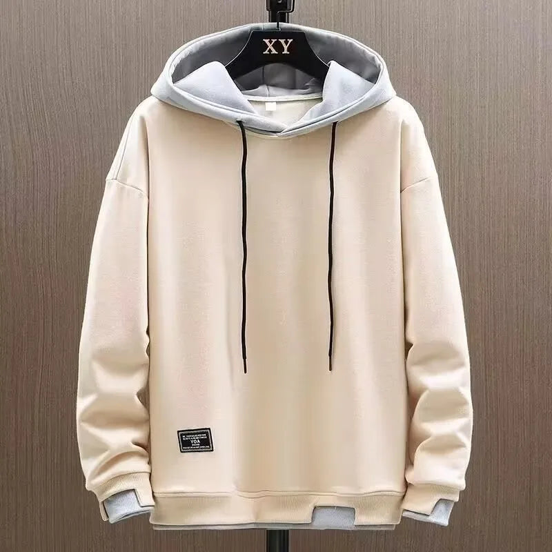 Cameron | Men's Fall Hoodie - Color:Beige;Size:S