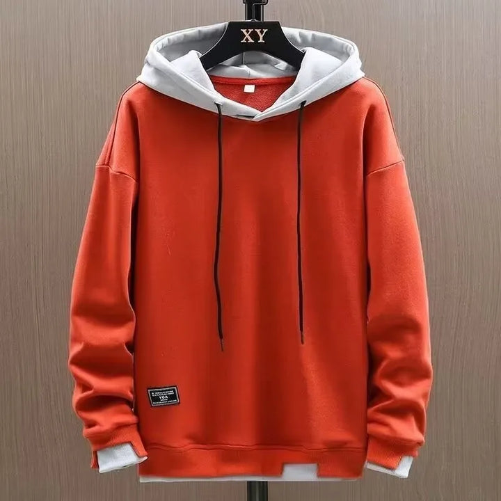 Cameron | Men's Fall Hoodie - Color:Orange;Size:S