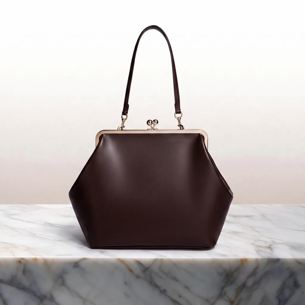 Cameron  Shell Bag - Color:Brown