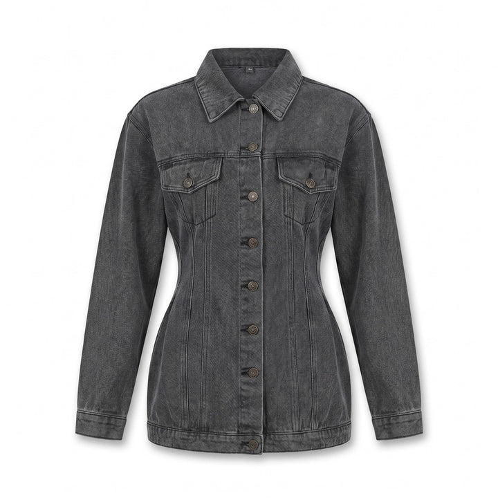 Camille Denim Shirt Dress - Color:Black;Size:XS
