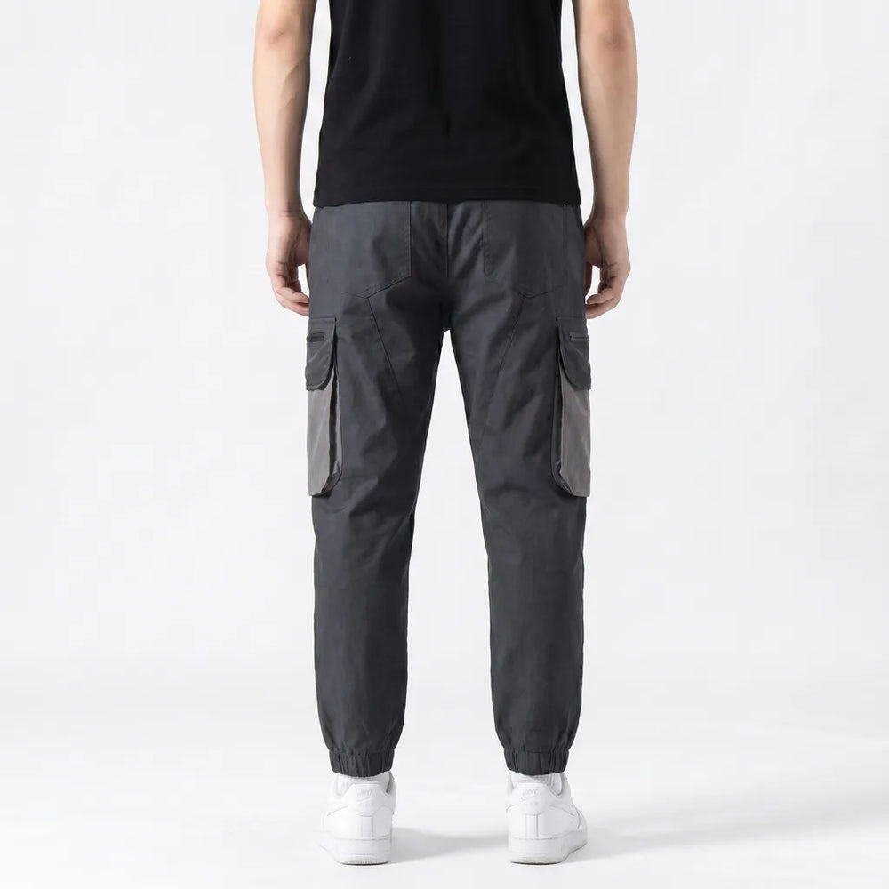 Men's Black Alcott Colorblock Cargo Joggers