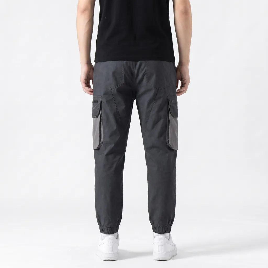 Men's Black Alcott Colorblock Cargo Joggers