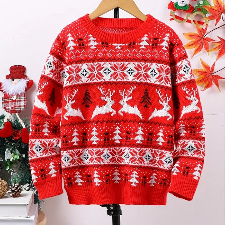 Carlo | Men's Festive Christmas Sweater  - Size:XXS;Color:Red