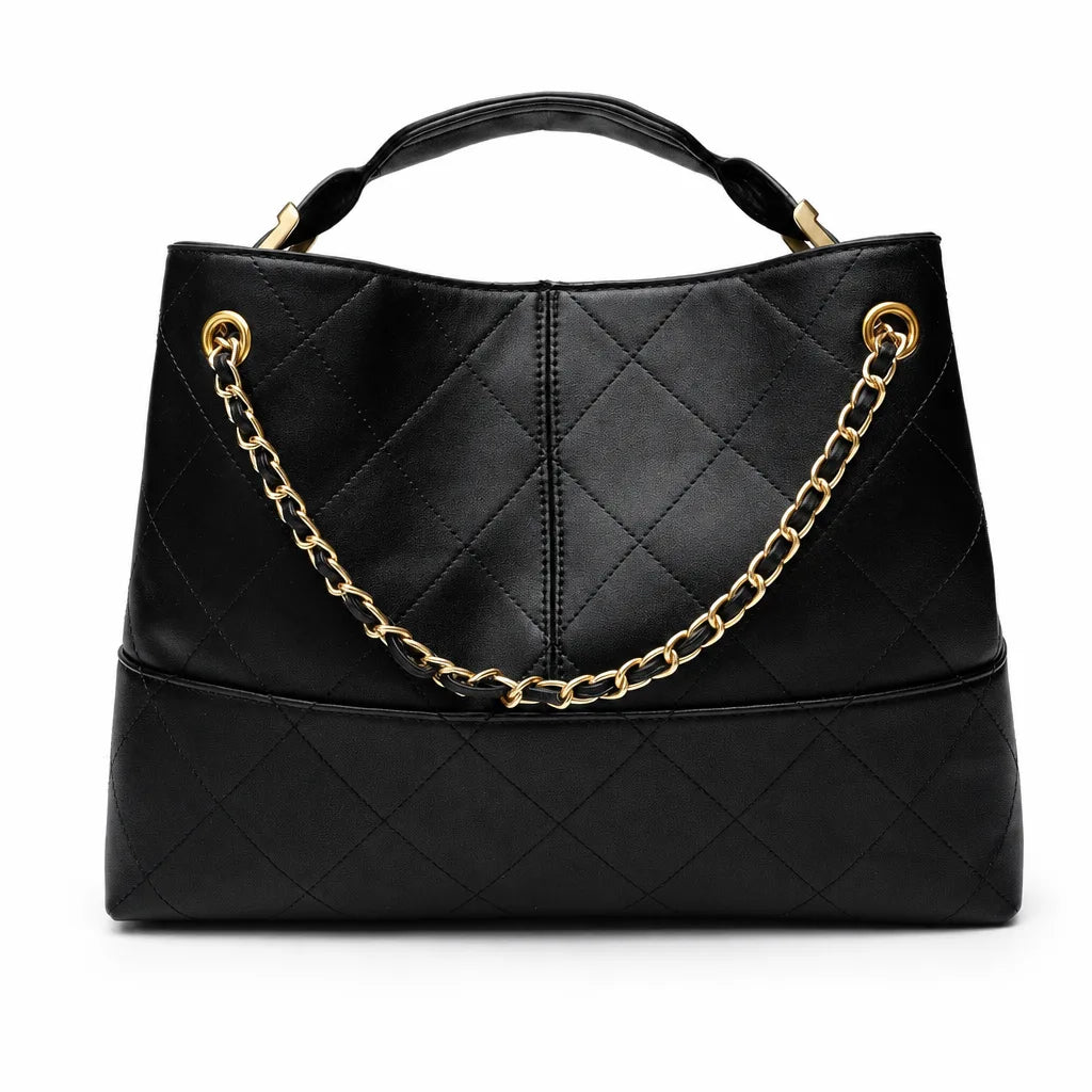 Carol Quilted Chain Bag - Color:Black;Size:35" * 10.5" * 25.5"