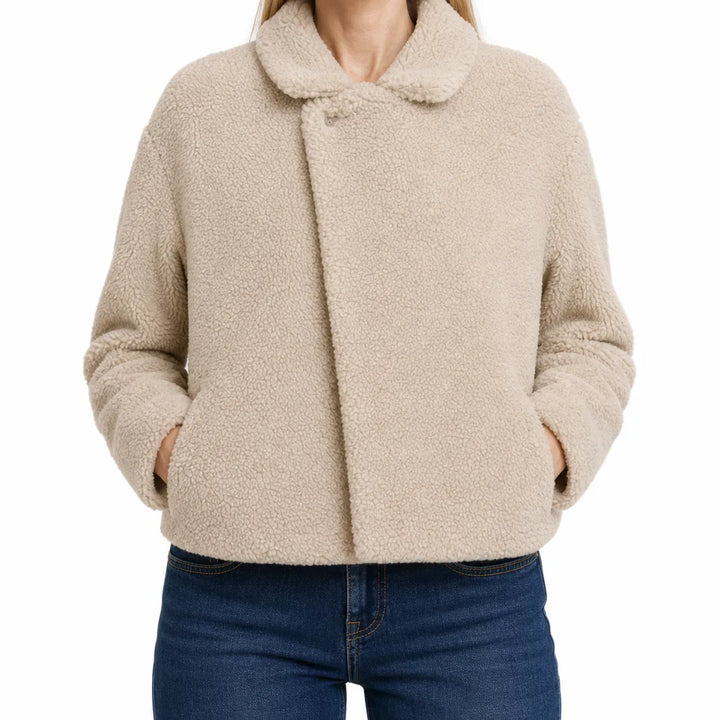 Women's Cream Carroll | Women's Teddy Plush Winter Coat -No match