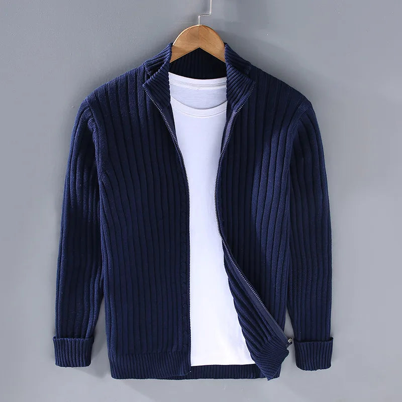 Cartwright | Men's Fall Warm Cardigan - Color:Blue;Size:S