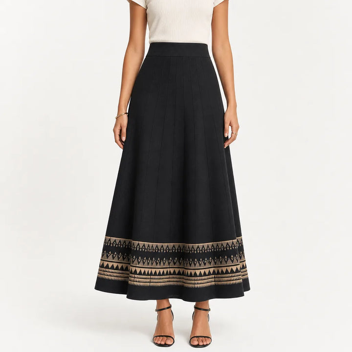 Women's Black Carver A-Line Midi Skirt