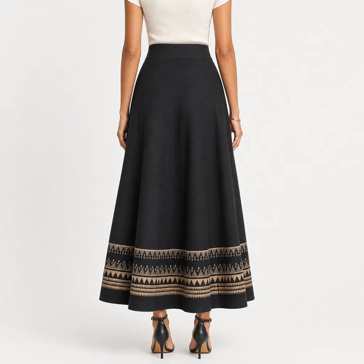 Women's Black Carver A-Line Midi Skirt