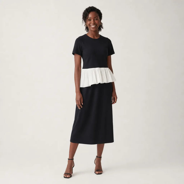 Casey Midi Dress - Color:White;Size:M