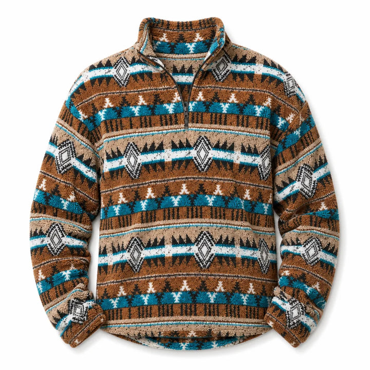Men's Camel Chayton | Men's Western Knit Quarter-Zip Sweater -No match