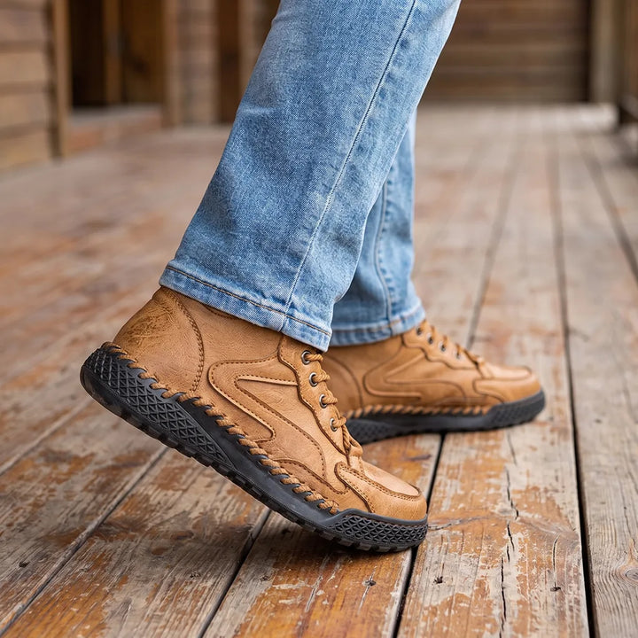 Men's 92002 Yellow Brown Padded MIS Livia Low-Cut Loafers