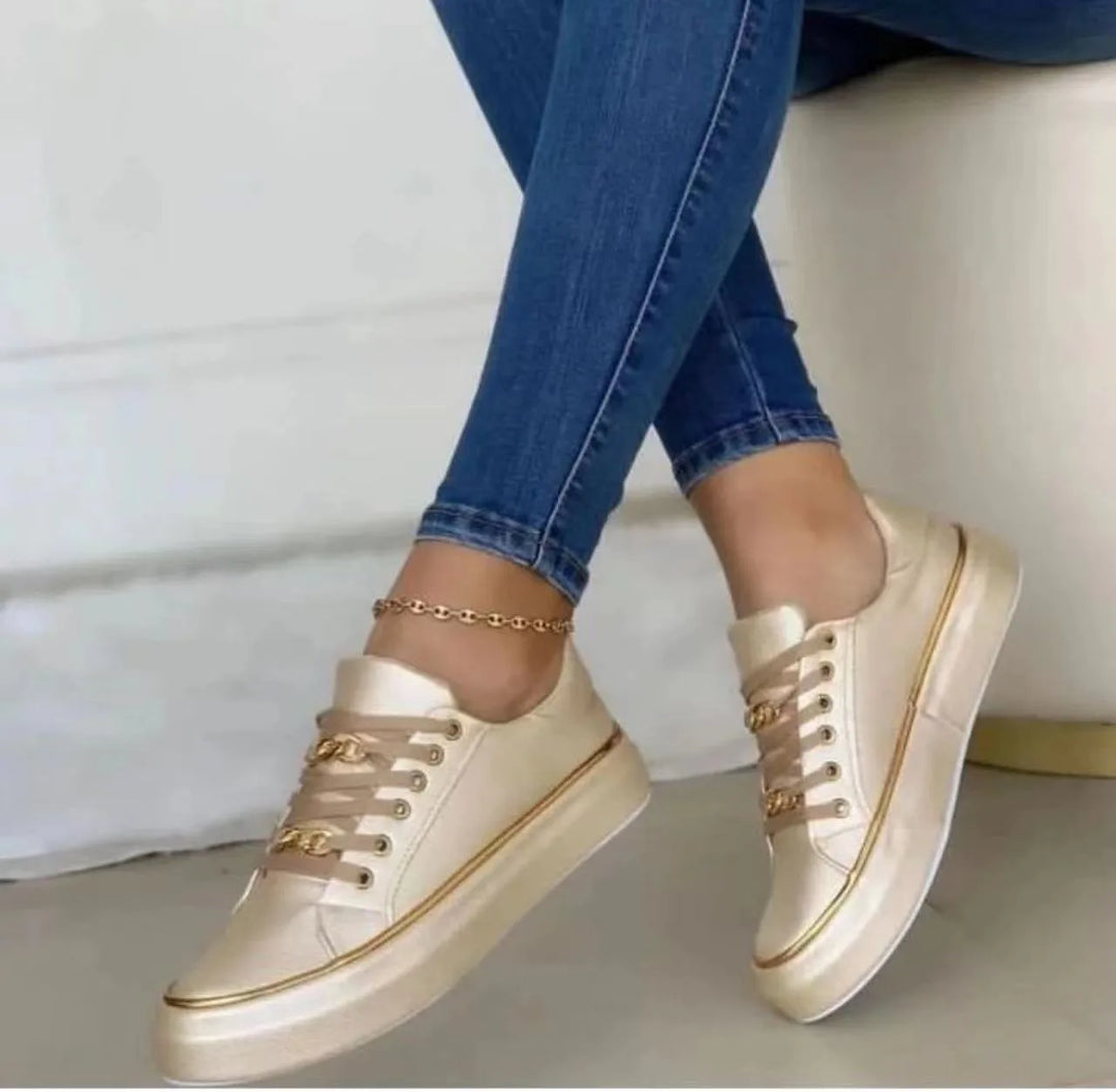 Cassidy Orthopedic Sneakers - Color:Gold;Size:35