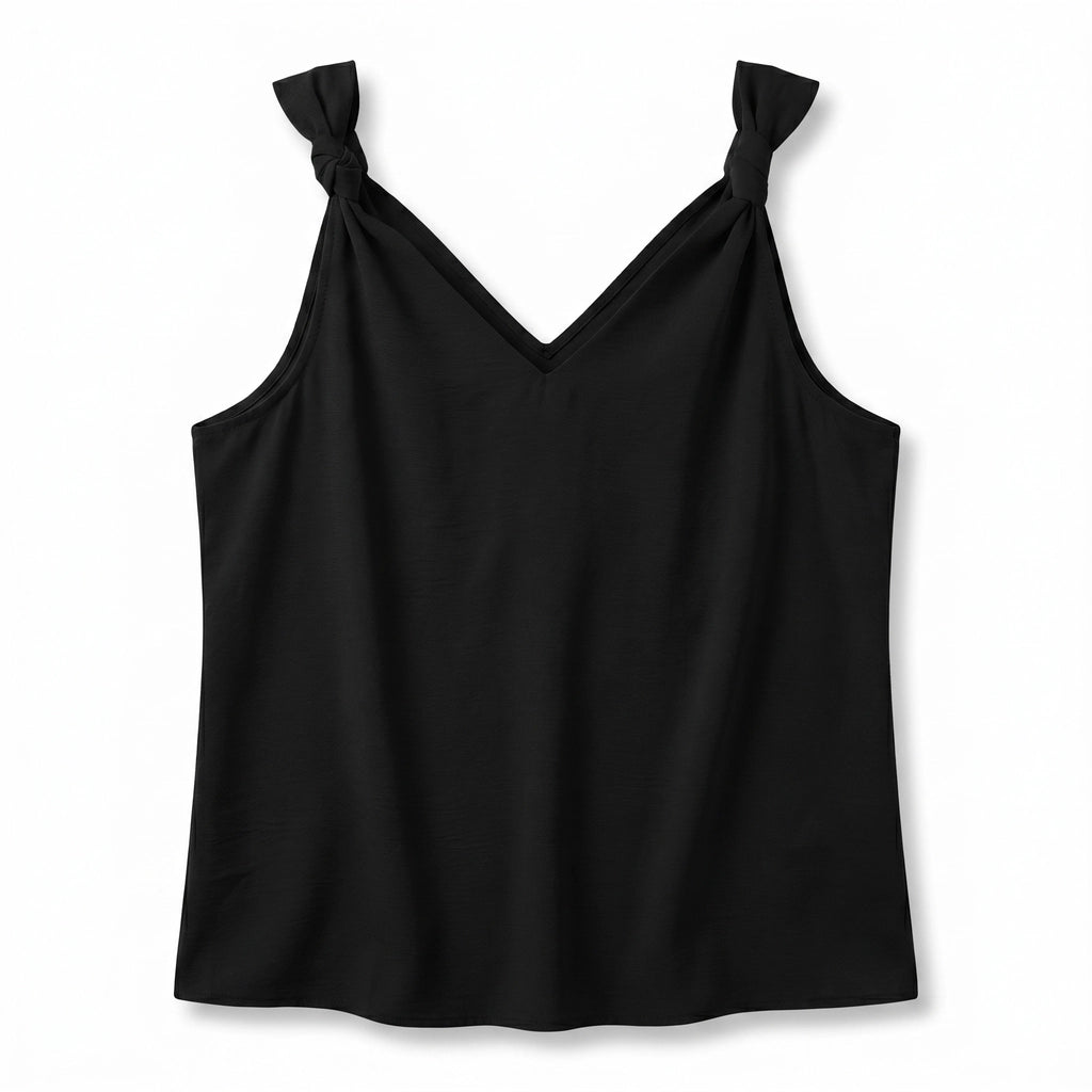 Cecilia Bow Camisole - Color:Black;Size:XS
