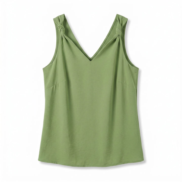 Cecilia Bow Camisole - Color:Green;Size:XS