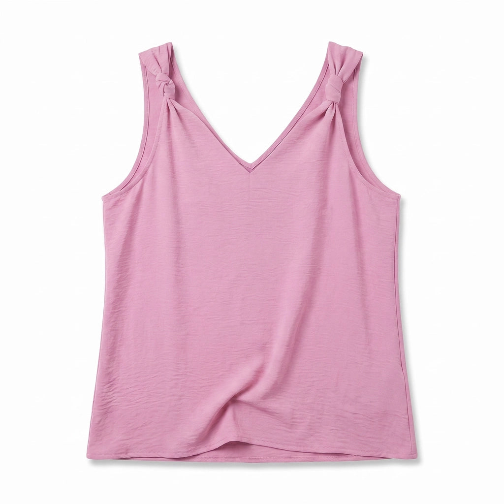 Cecilia Bow Camisole - Color:Pink;Size:XS