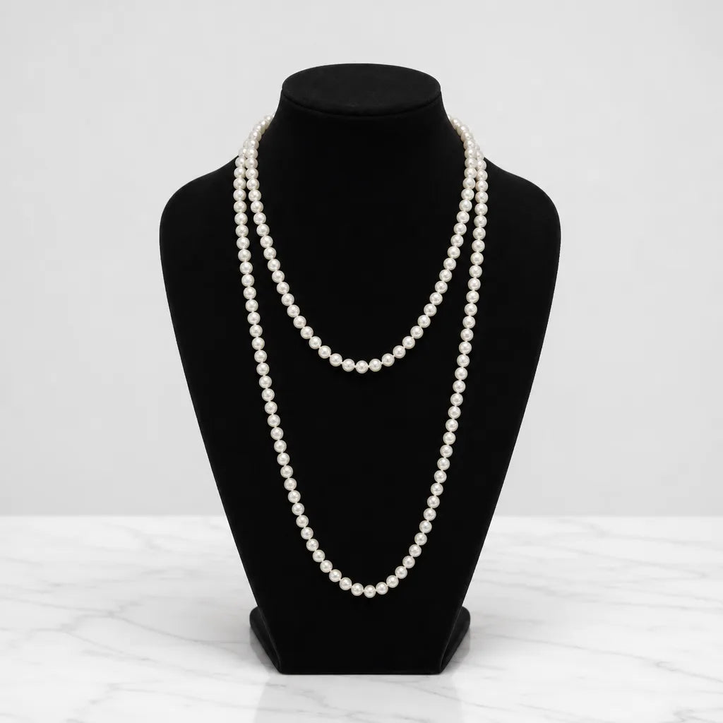 Women's White Foster Layered Pearl Necklace