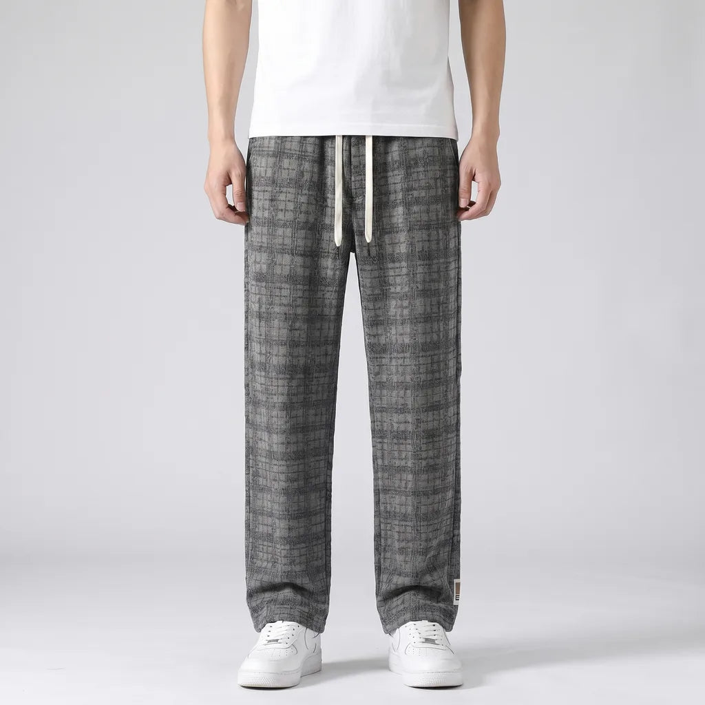 Men's Gray Chadwick Corduroy Wide-Leg Pants