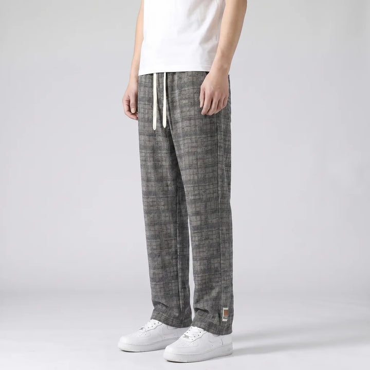 Men's Gray Chadwick Corduroy Wide-Leg Pants