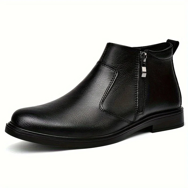 Charley |  Men's Luxury Leather Boots - Color:Black;Size:38