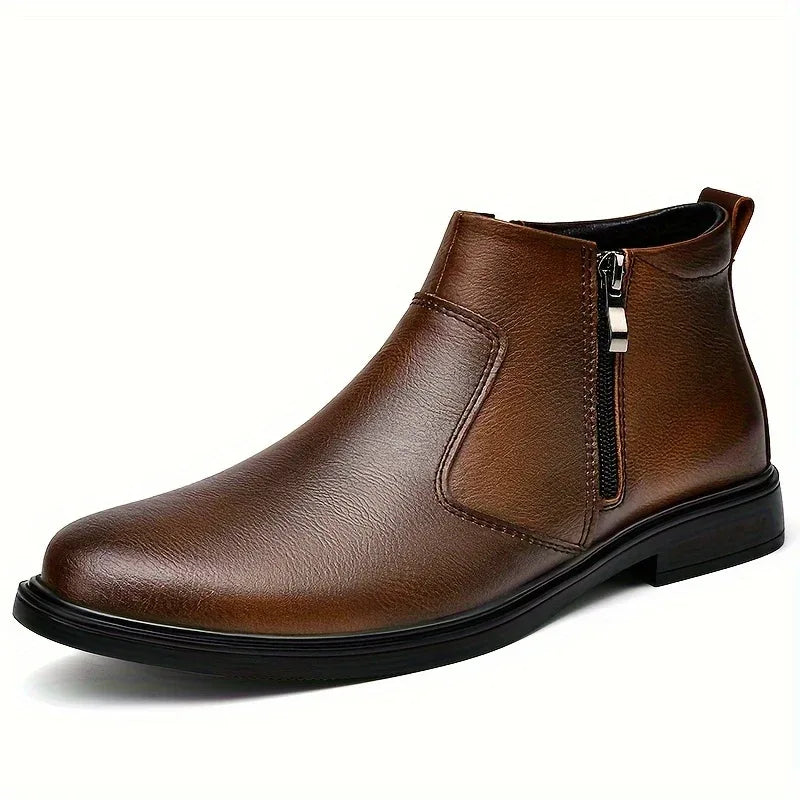 Charley |  Men's Luxury Leather Boots - Color:Dark Brown;Size:38