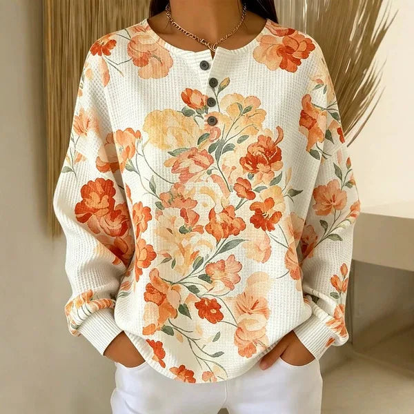 Charli | Women's Fall Maple Sweater - Color:Floral;Size:XS