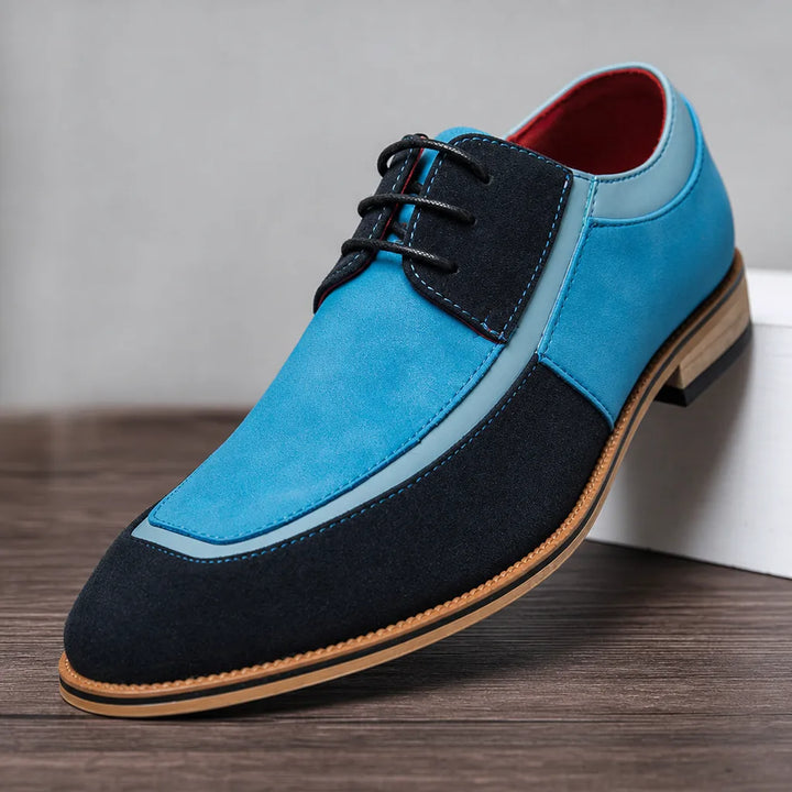 Men's Blue Maeve Colorblock Derbies