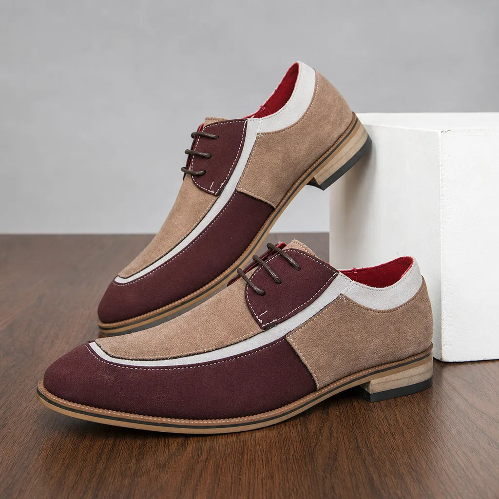 Charlie | Mens Fall Suede Dress Shoes - Color:Brown;Size:38