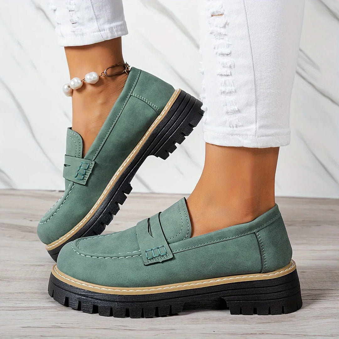 Cheney | Women's Premium Orthopedic Loafers - Color:Green;Size:36