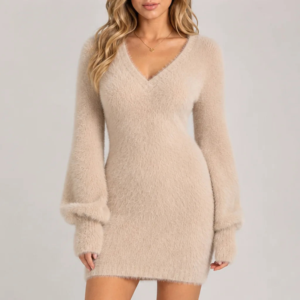 Women's Chiara | Women's Fur Sweater Dress