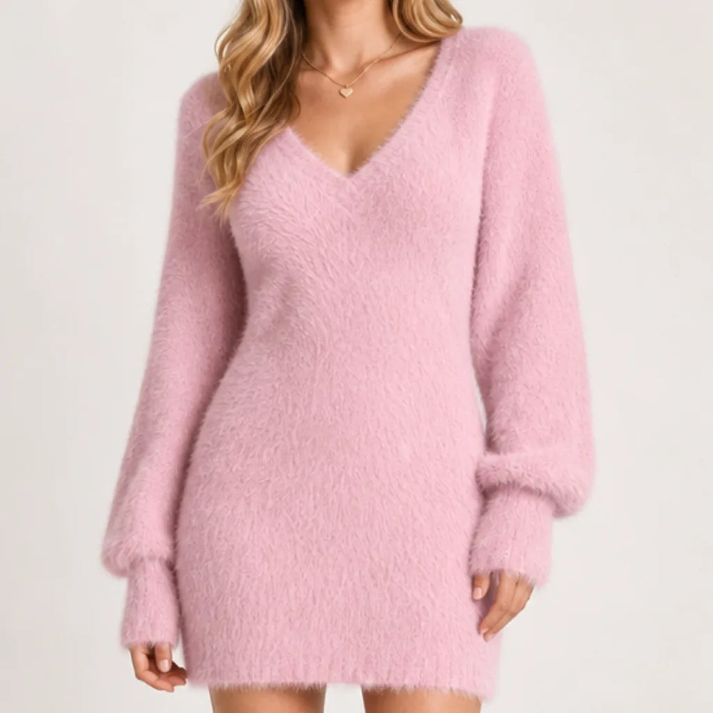 Women's Chiara | Women's Fur Sweater Dress