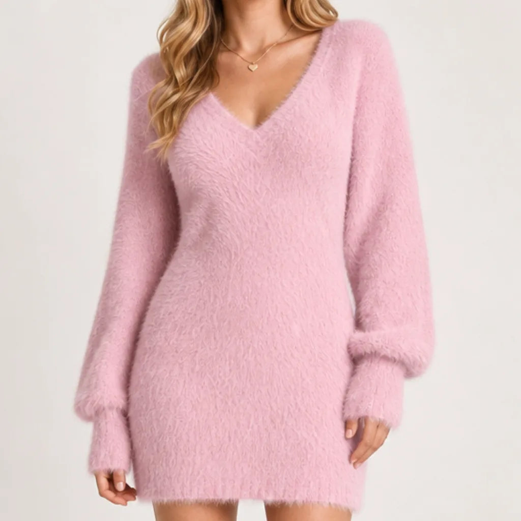 Women's Chiara | Women's Fur Sweater Dress