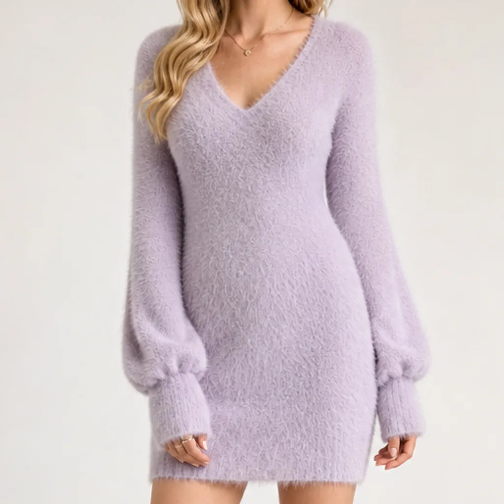 Women's Chiara | Women's Fur Sweater Dress