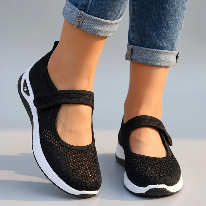 Clancy Orthopedic Flats - Color:Black;Size:36