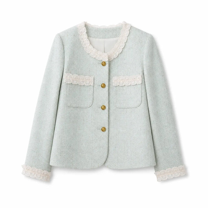 Clementine Textured Blazer - Color:Light Green;Size:XS