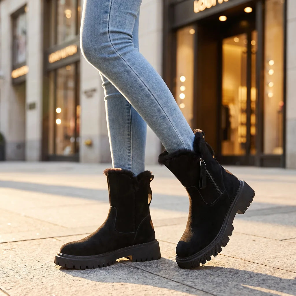 Women's Black Clementine Lined Snow Boots