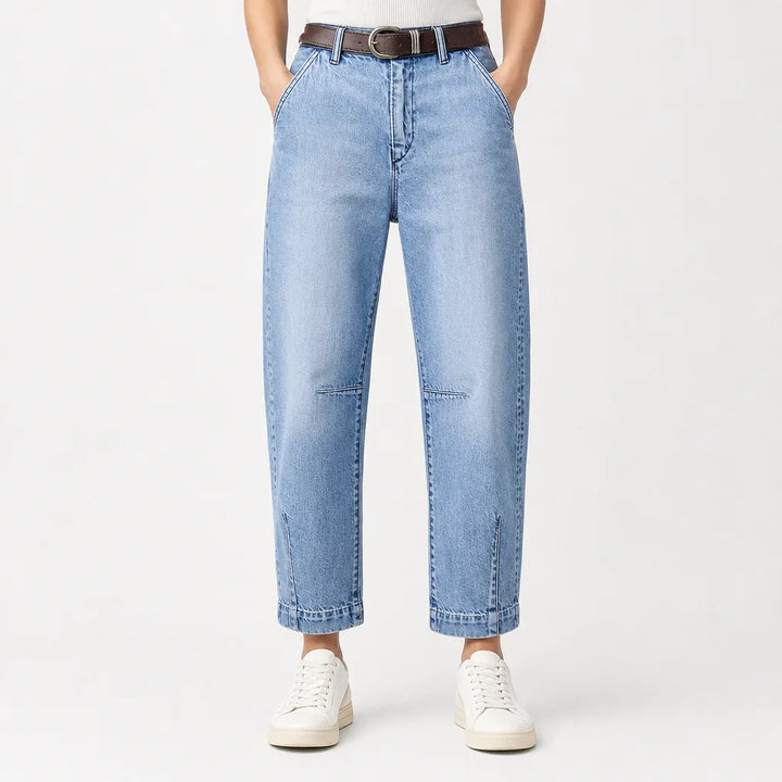 Women's Blue Sinclair Cropped Wide Leg Jeans