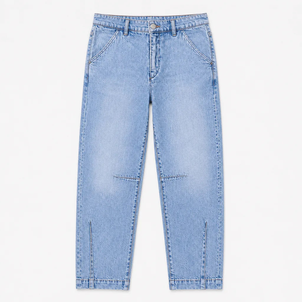 Cleo | Baggy Wide Leg Jeans - Color:Blue;Size:XS