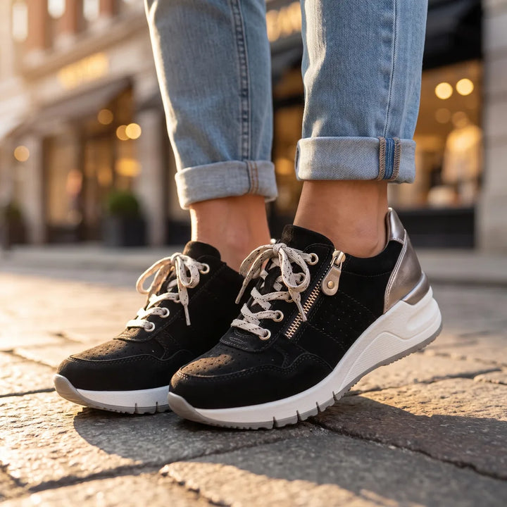 Women's Black Byron Platform Lace Ups